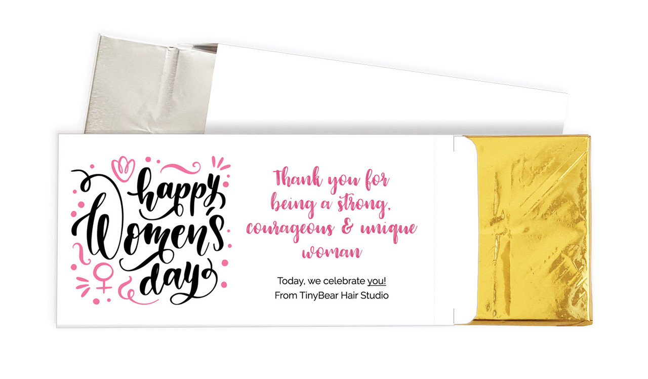 Insiginia International Womens Day Personalised Chocolate Bar In A Box