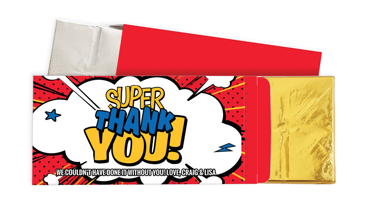 Super Thankyou Personalised Chocolate Bar In A Box