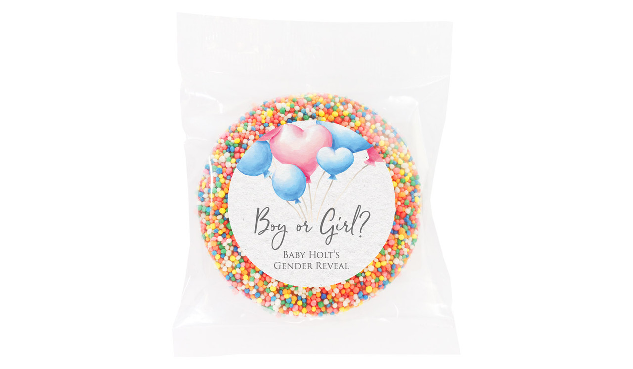 Balloons Gender Reveal Giant Chocolate Freckle