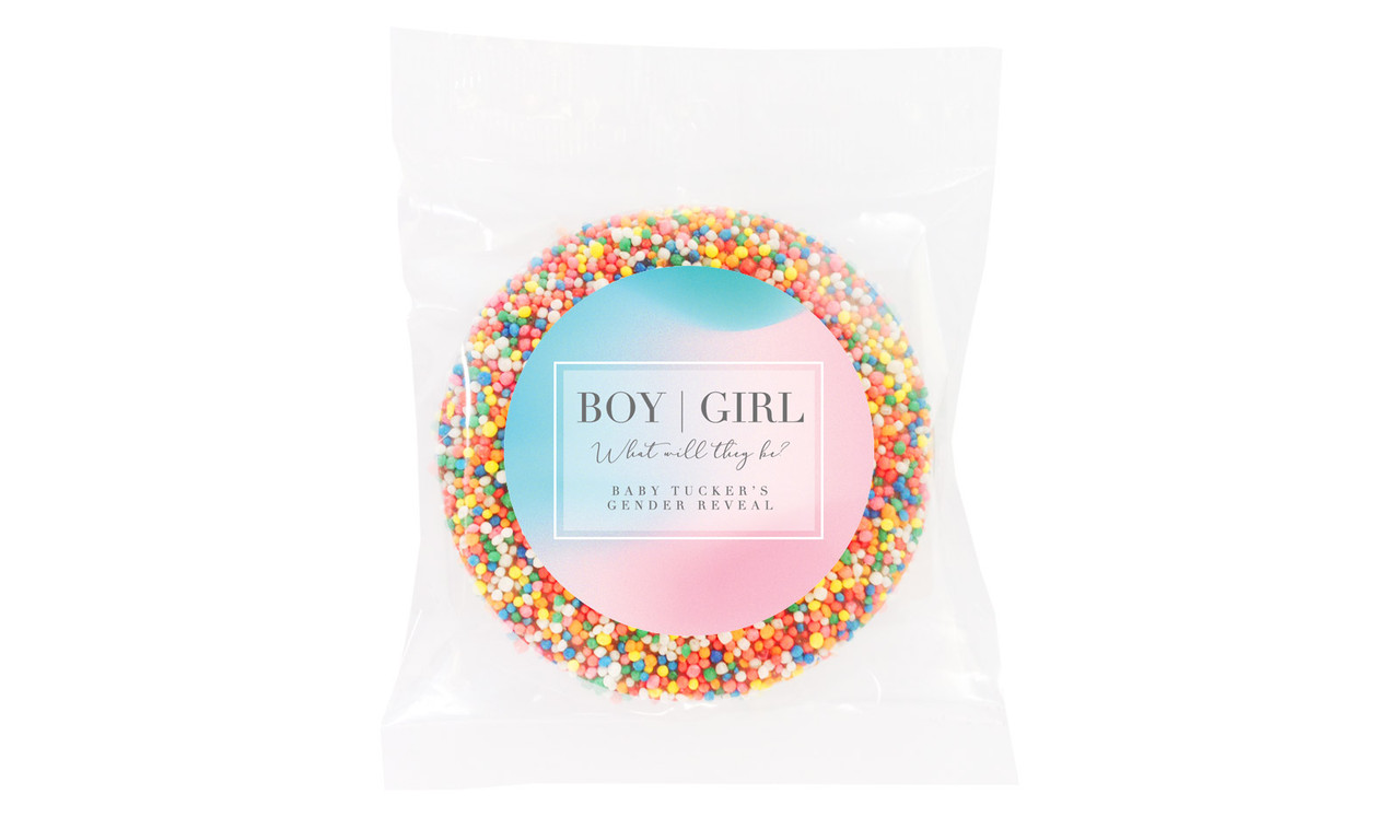 Blended Gender Reveal Giant Chocolate Freckle