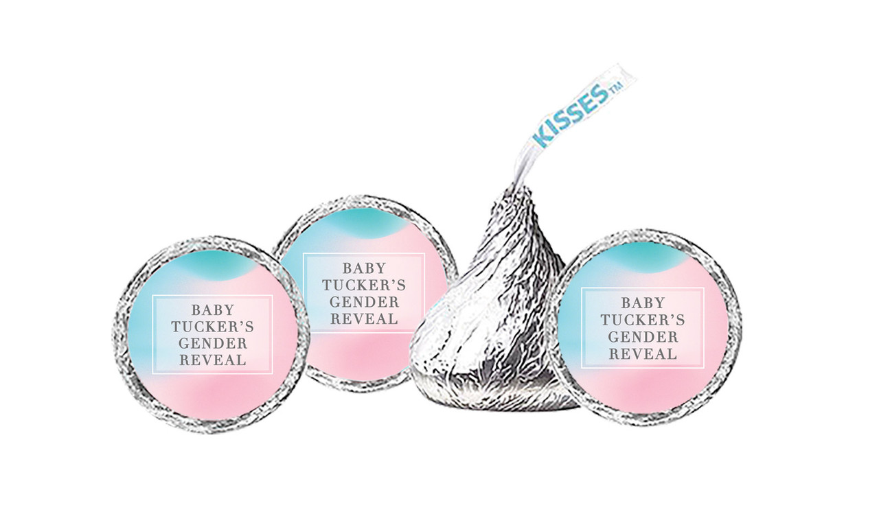 Blended Gender Reveal Personalised Hersheys Kisses