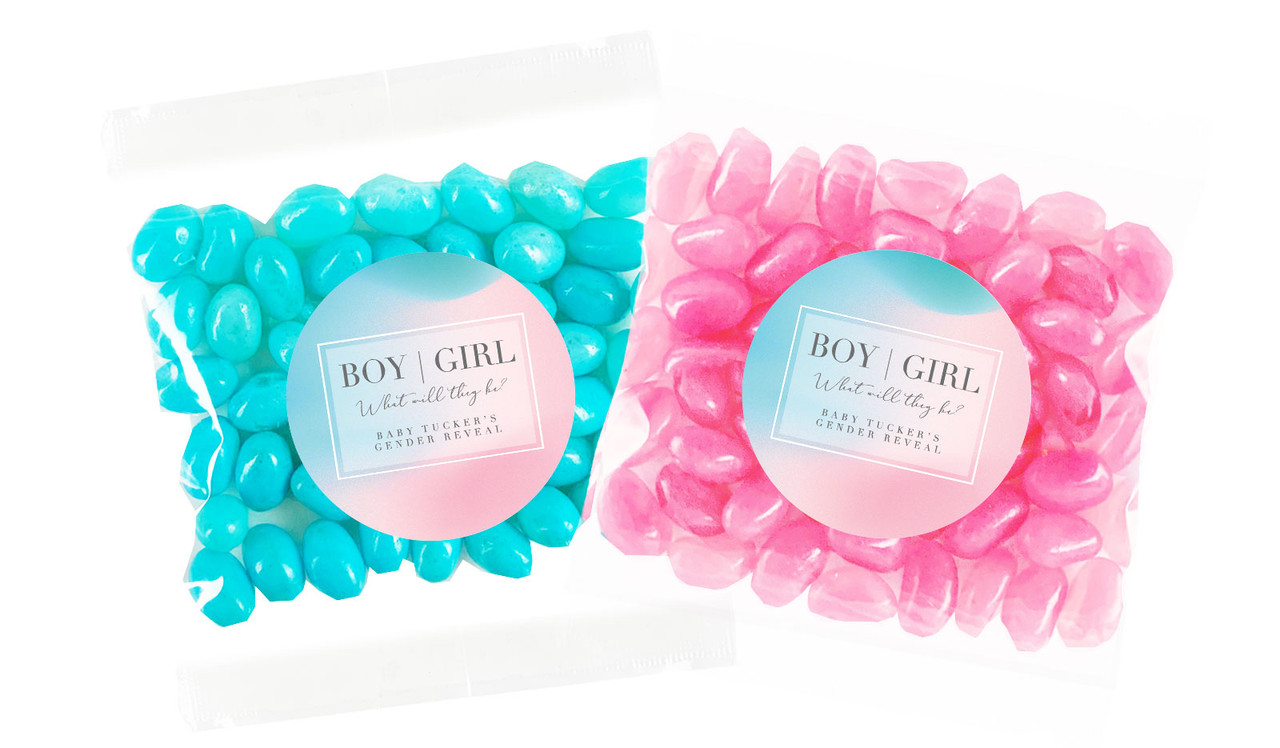 Blended Gender Reveal Personalised Lolly Bag 55g (Choice Of Filling)