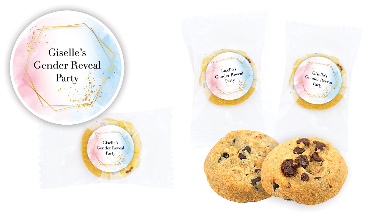Hexagon Gender Reveal Personalised Bite-Size Cookie 5g