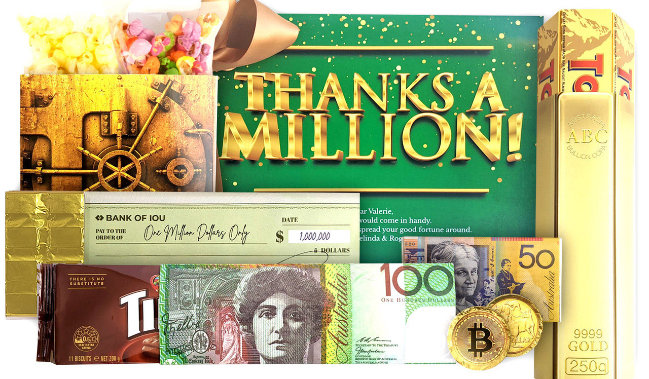 Actual contents of Thanks A Million Personalised Chocolate Hamper