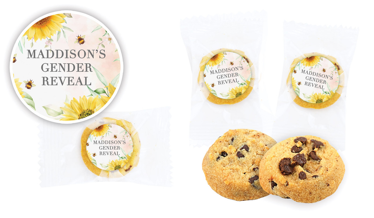Honey Bee Gender Reveal Personalised Bite-Size Cookie 5g