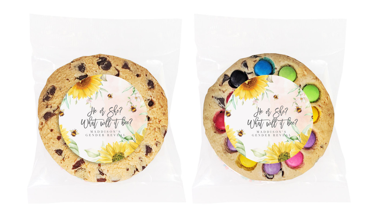 Honey Bee Gender Reveal Personalised Cookie