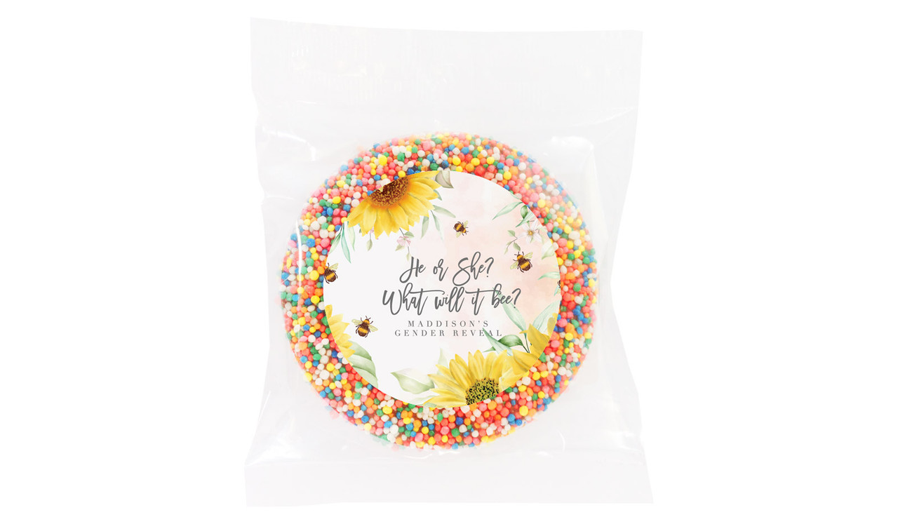 Honey Bee Gender Reveal Giant Chocolate Freckle