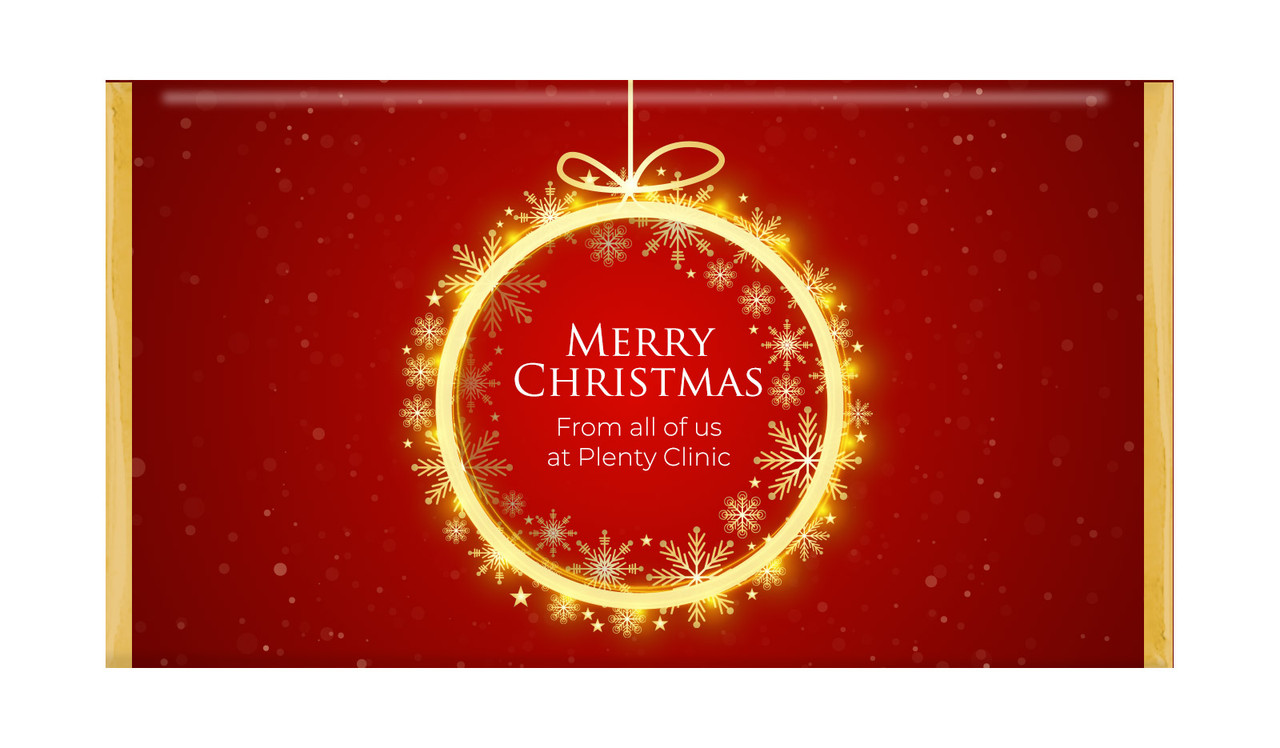 Glowing Bauble Christmas Personalised Chocolate Bars