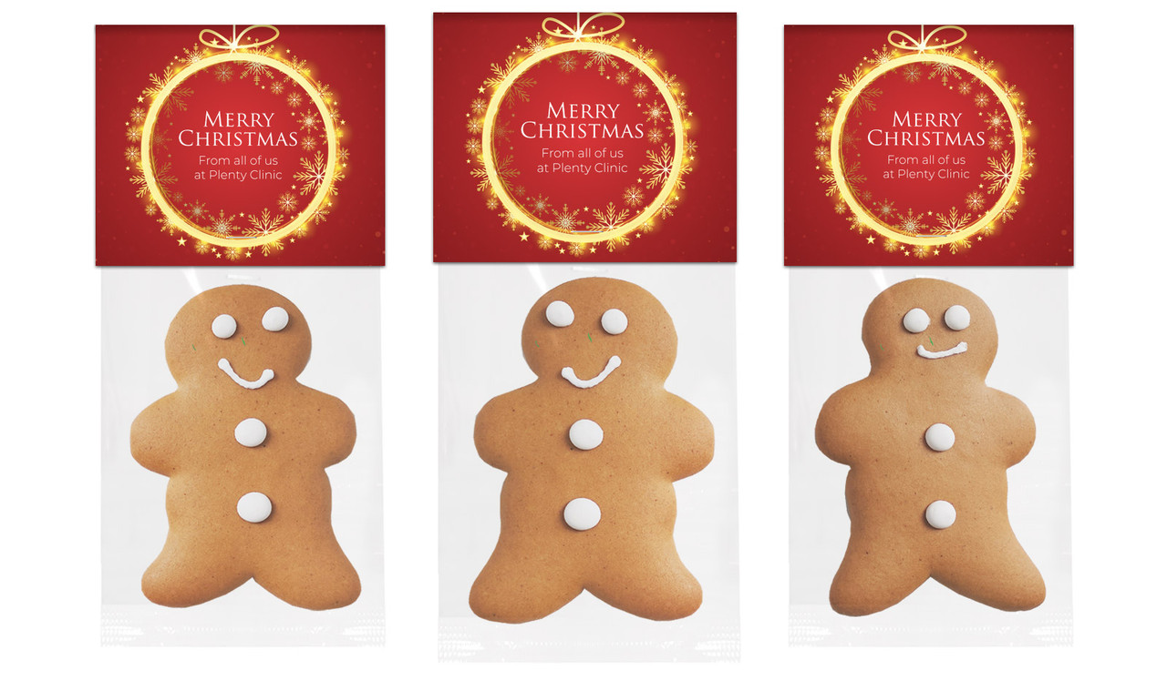 Glowing Bauble Christmas Gingerbread Man With Custom Topper