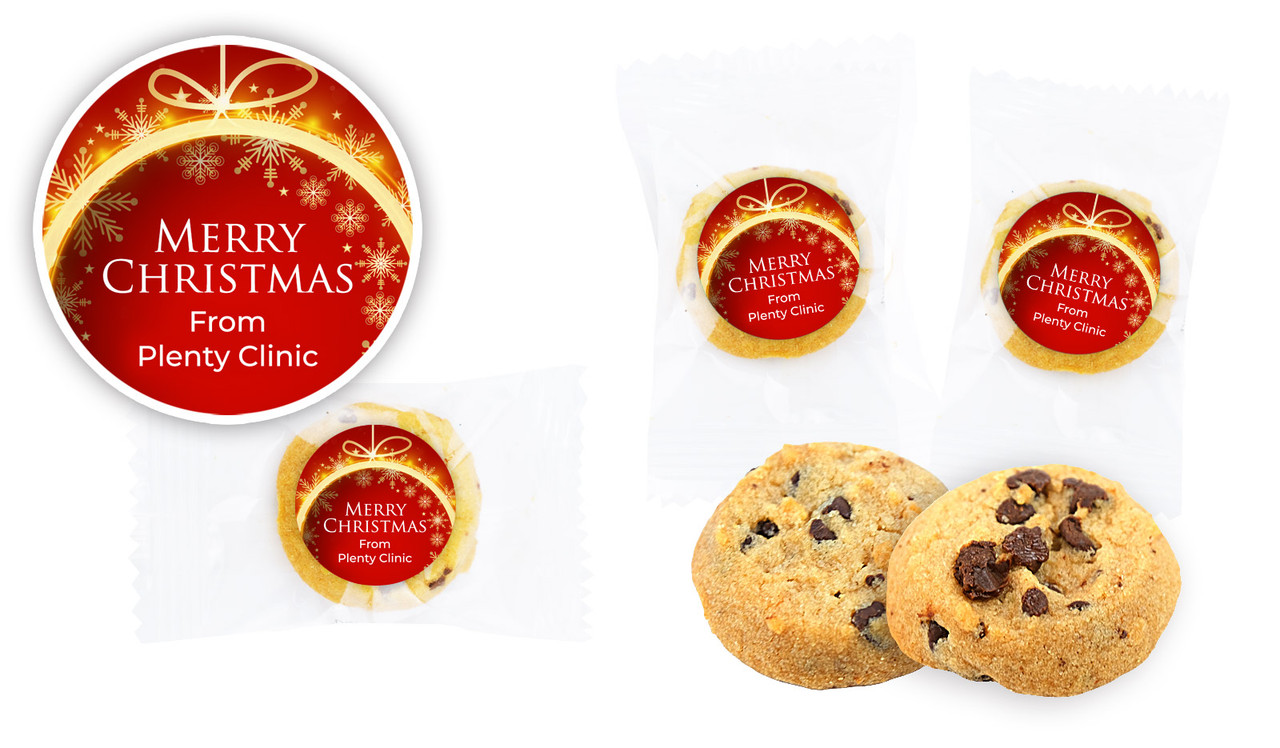 Glowing Bauble Christmas Bite-Size Personalised Cookie 5g