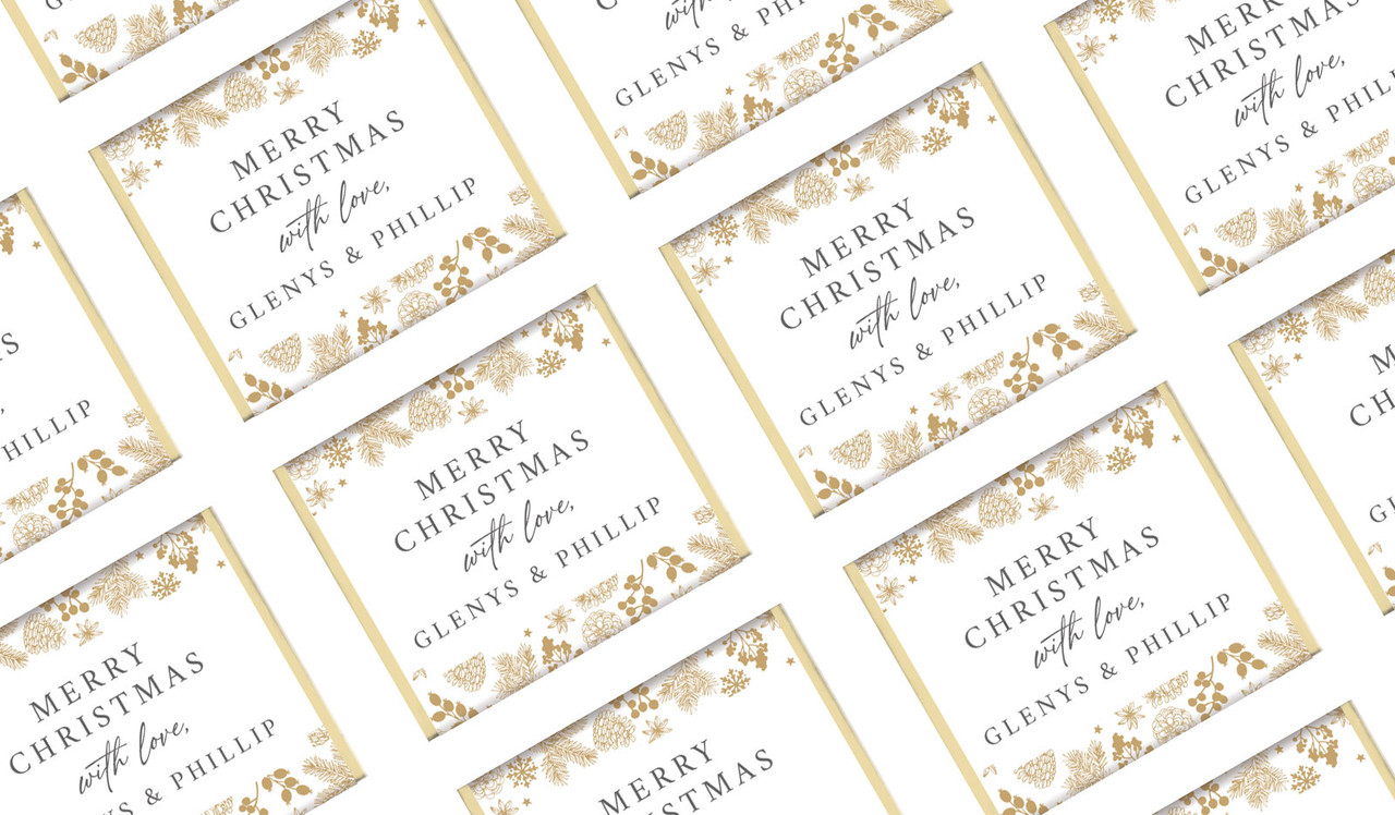 Elegant Underbrush Christmas Mini Chocolates