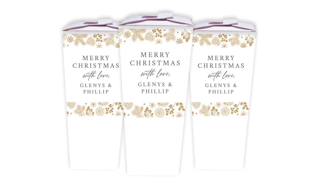 Elegant Underbrush Christmas Personalised Chocabox