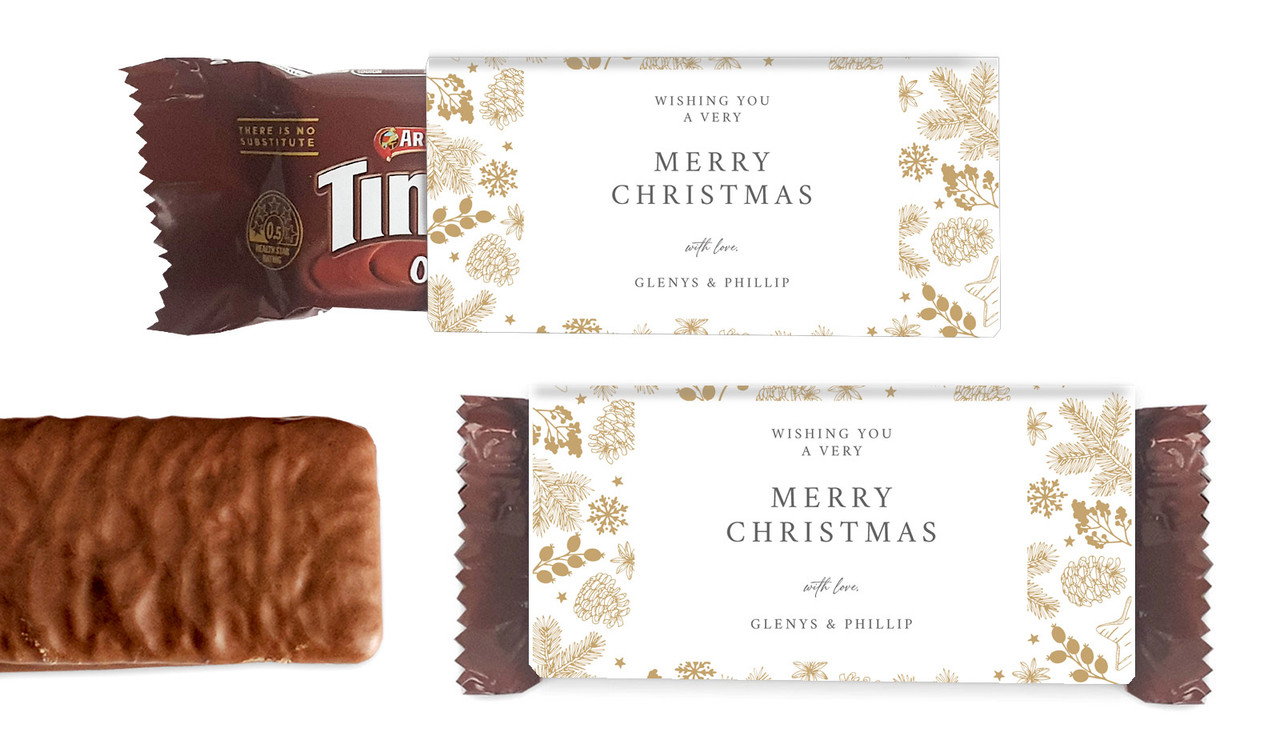 Elegant Underbrush Christmas Individual TimTam TM (Box Of 150)