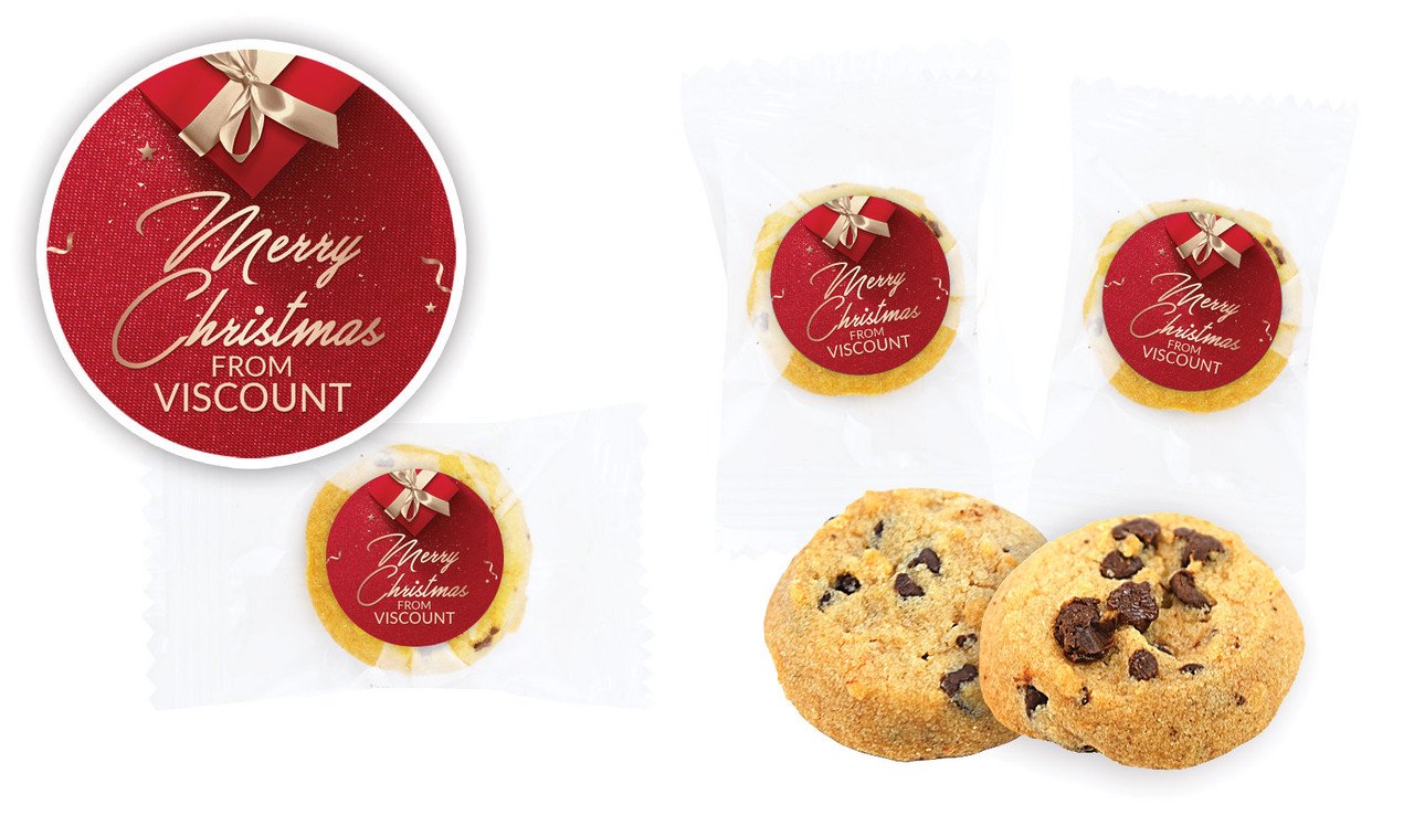 Glossy Gift Red Christmas Bite-Size Personalised Cookie 5g