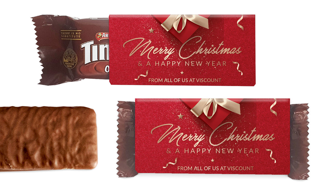 Glossy Gift Red Christmas Individual TimTam TM (Box Of 150)