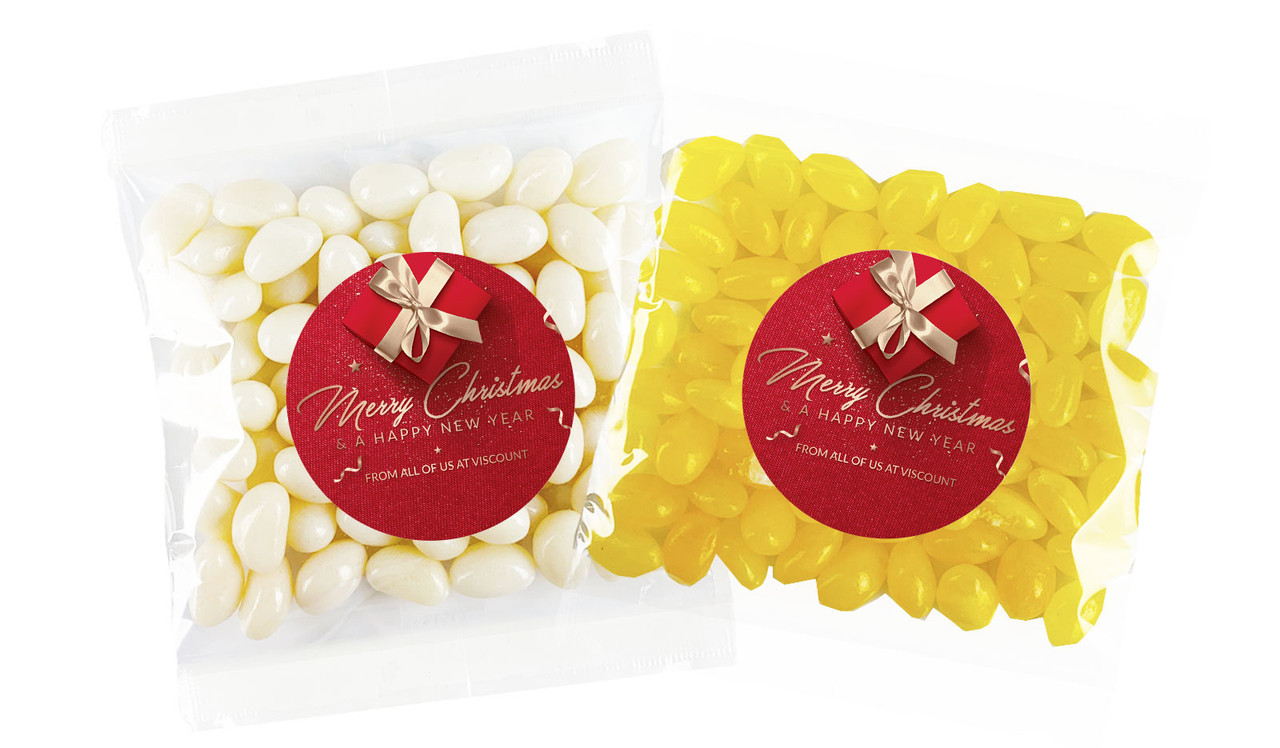 Glossy Gift Red Christmas Personalised Lolly Bag Favour