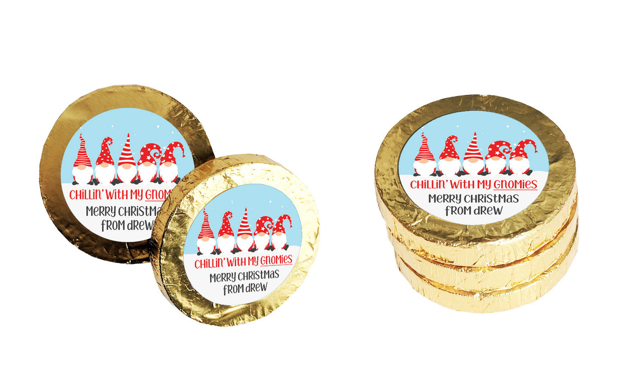 Gnomies Christmas Chocolate Coins (Gold Or Silver)