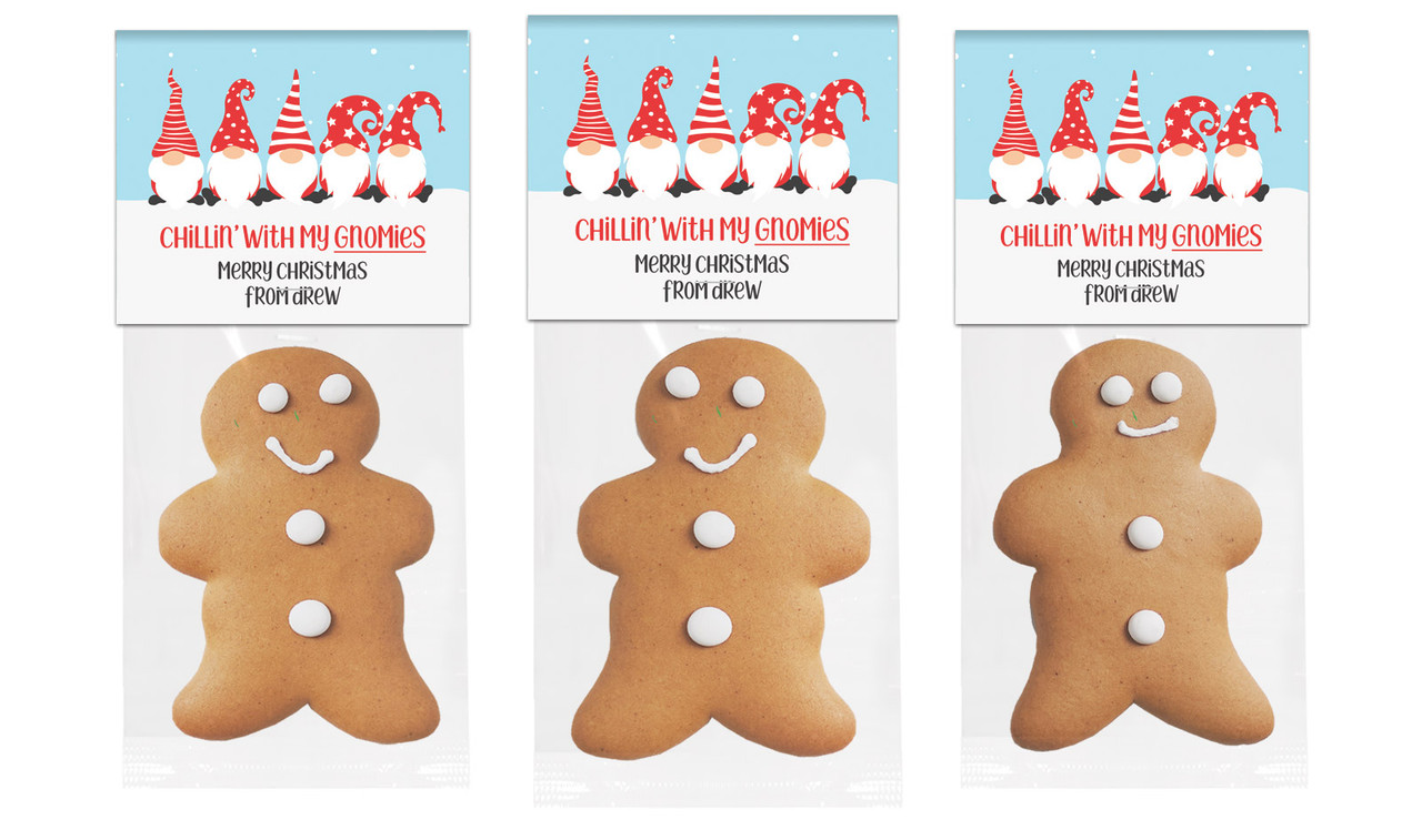 Gnomies Christmas Gingerbread Man With Custom Topper