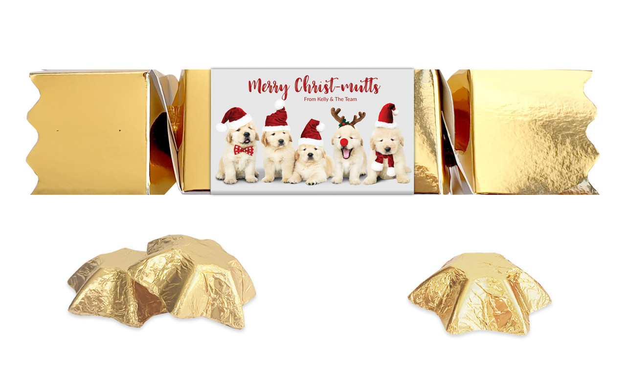 Gorgeous Puppies Christmas Personalised Bon Bon