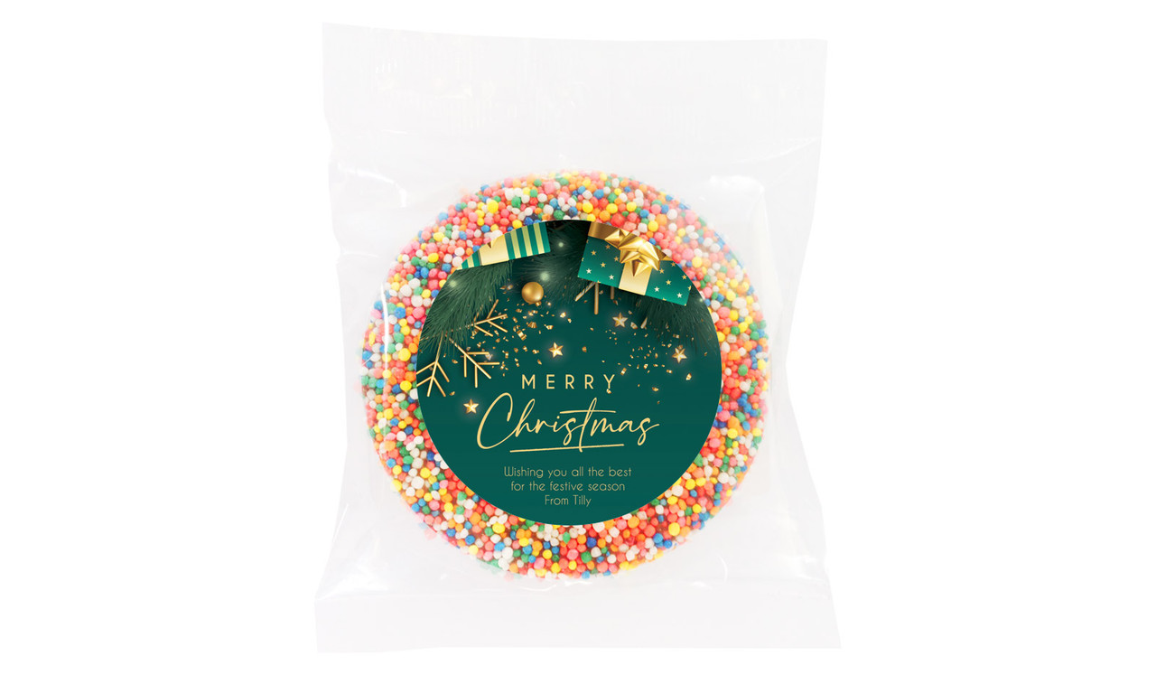 Green And Gold Gifts Christmas Custom Giant Chocolate Freckles