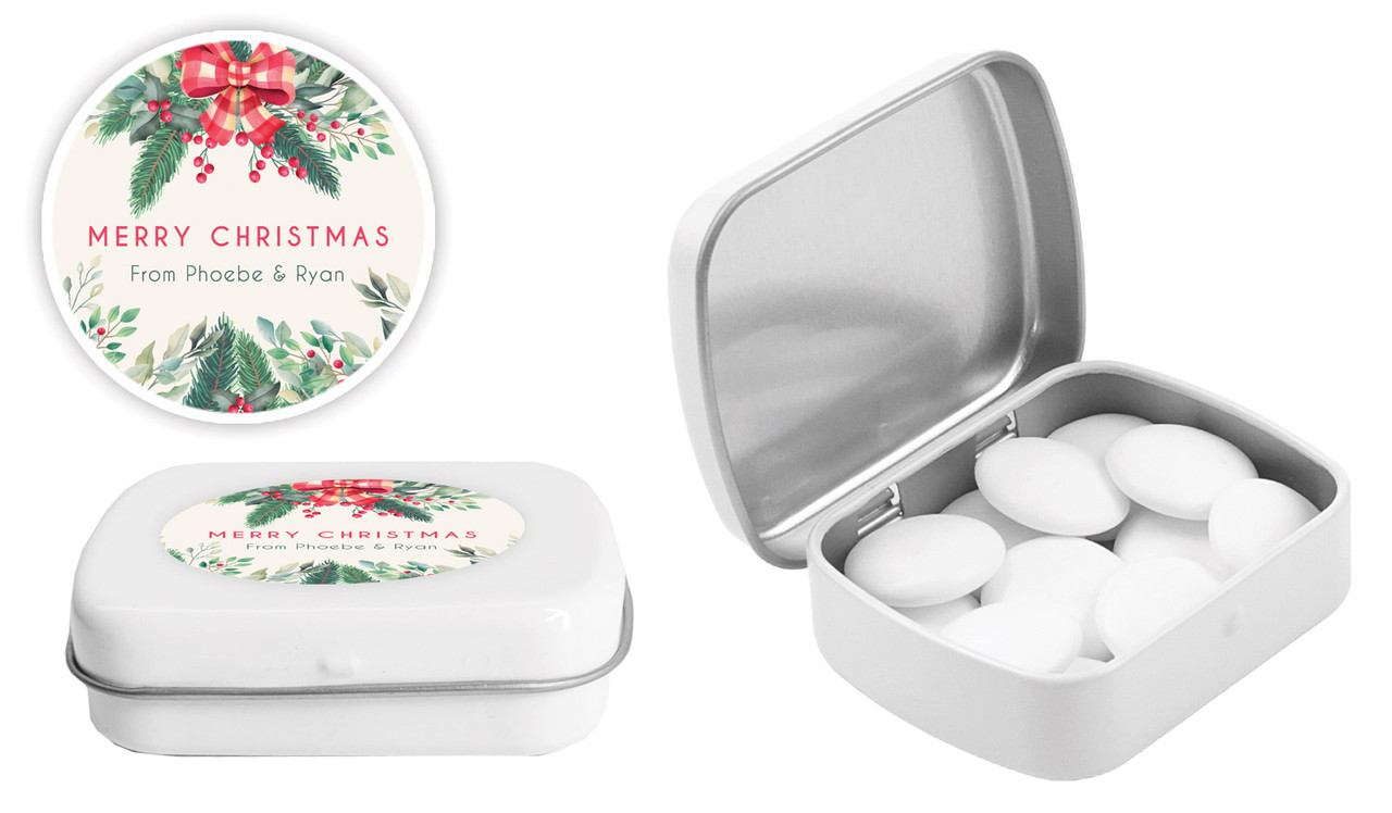 Country Style Christmas  Personalised Mint Tin