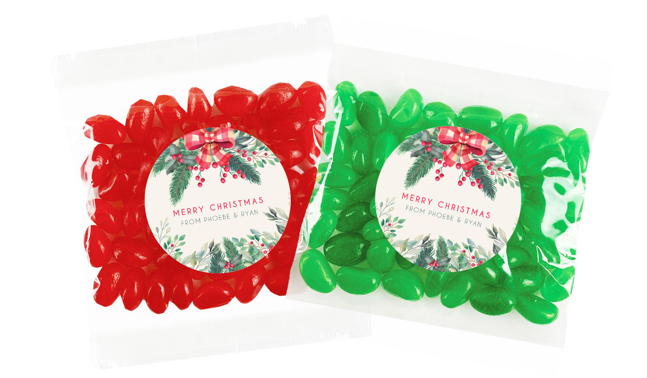 Country Style Christmas Personalised Lolly Bag Favour