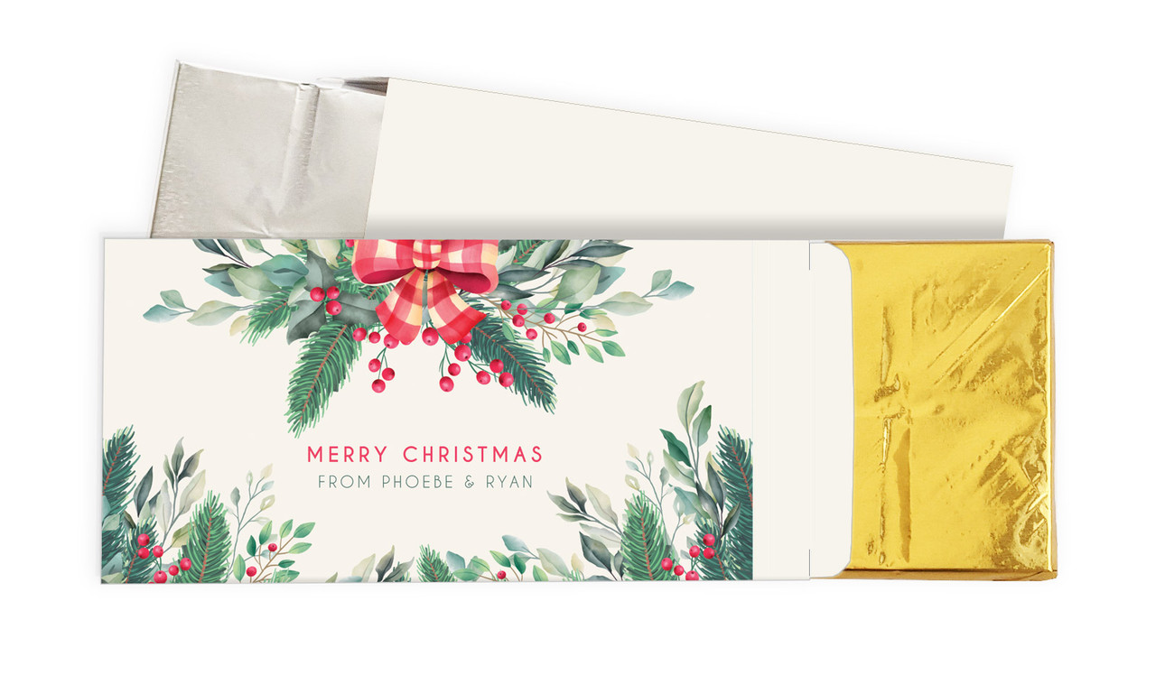 Country Style Christmas Personalised Chocolate Bar In A Box