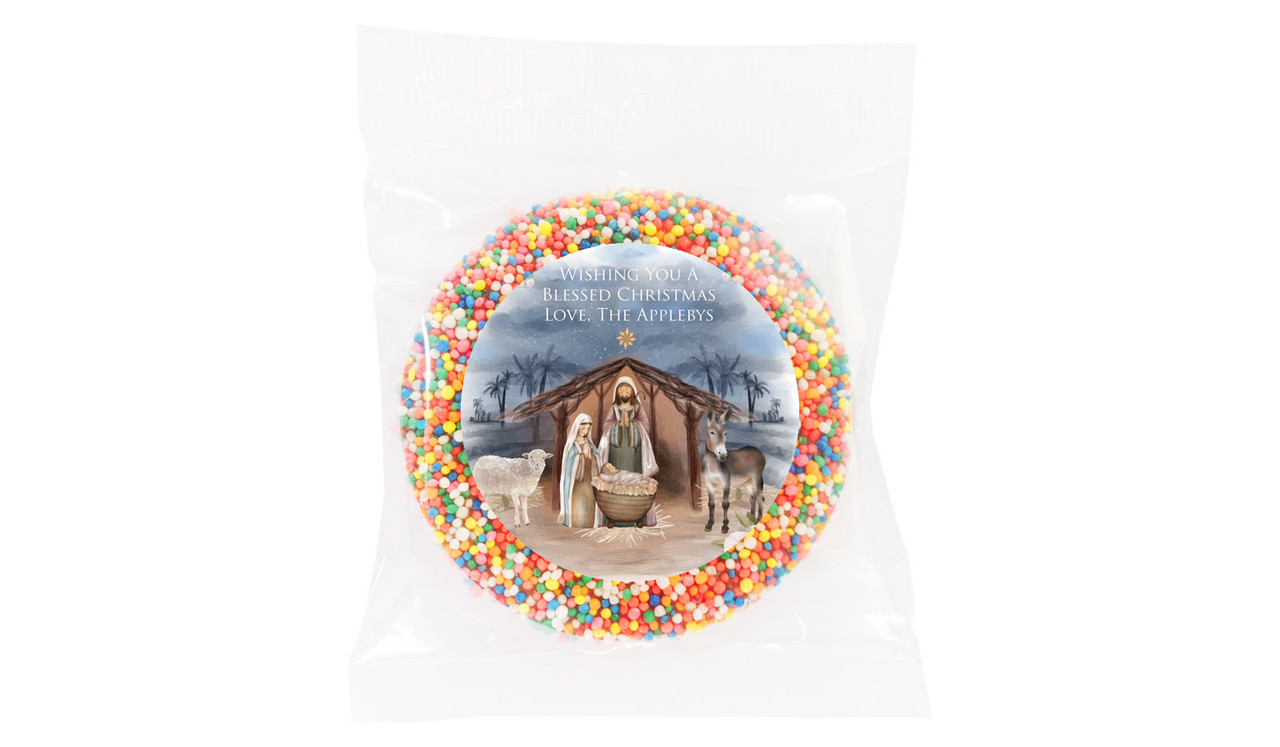 Nativity Scene Christmas Custom Giant Chocolate Freckles