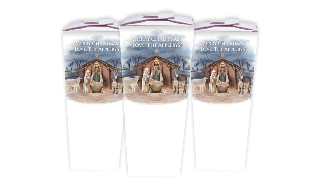 Nativity Scene Christmas Personalised Chocabox