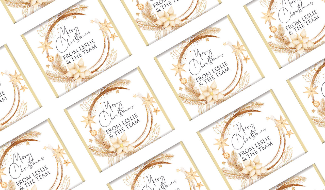 Natural Gold Christmas Mini Chocolates