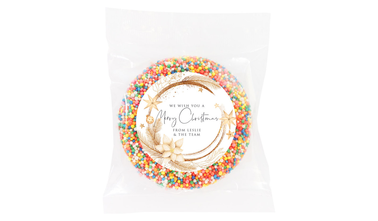 Natural Gold Christmas Custom Giant Chocolate Freckles