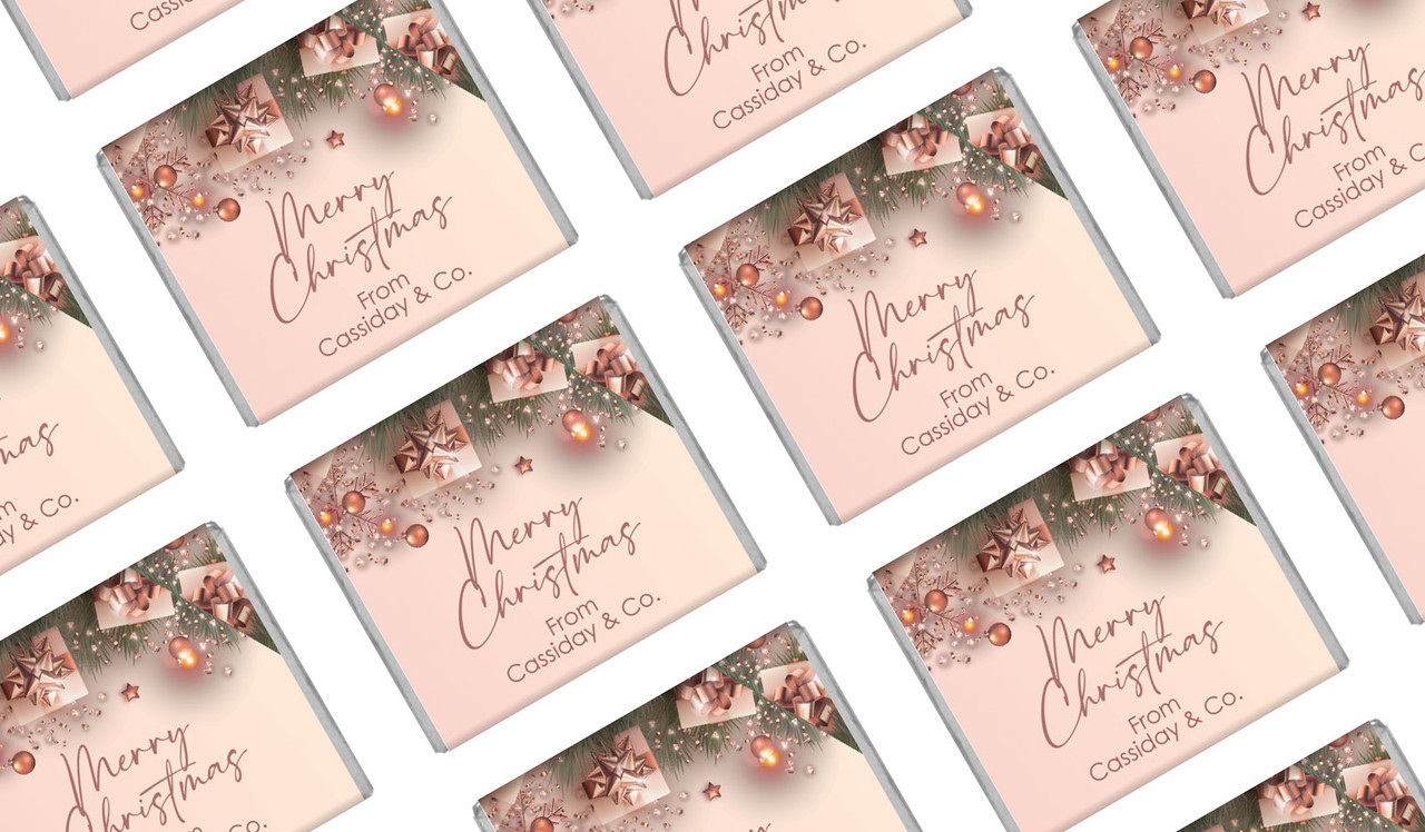 Rose Gold Gifts Christmas Mini Chocolates