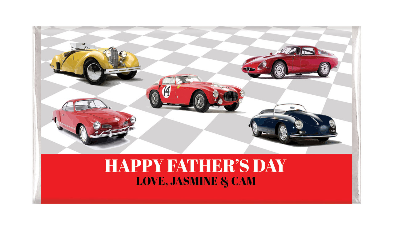 Cars Of Yesteryear Father's Day Custom Chocolates