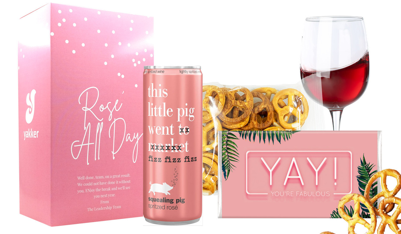 Personalised Drinks & Nibbles Kit - Rosé All Day