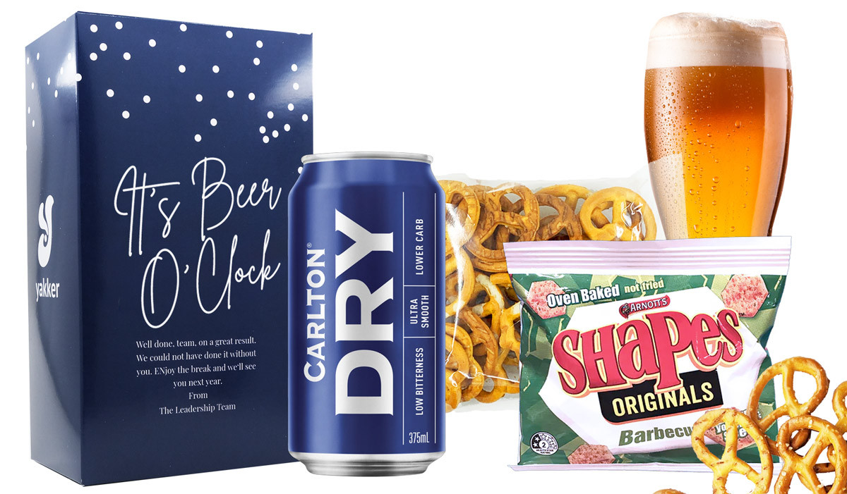 Personalised Drinks & Nibbles Kit - Beer O'Clock with Carlton Dry