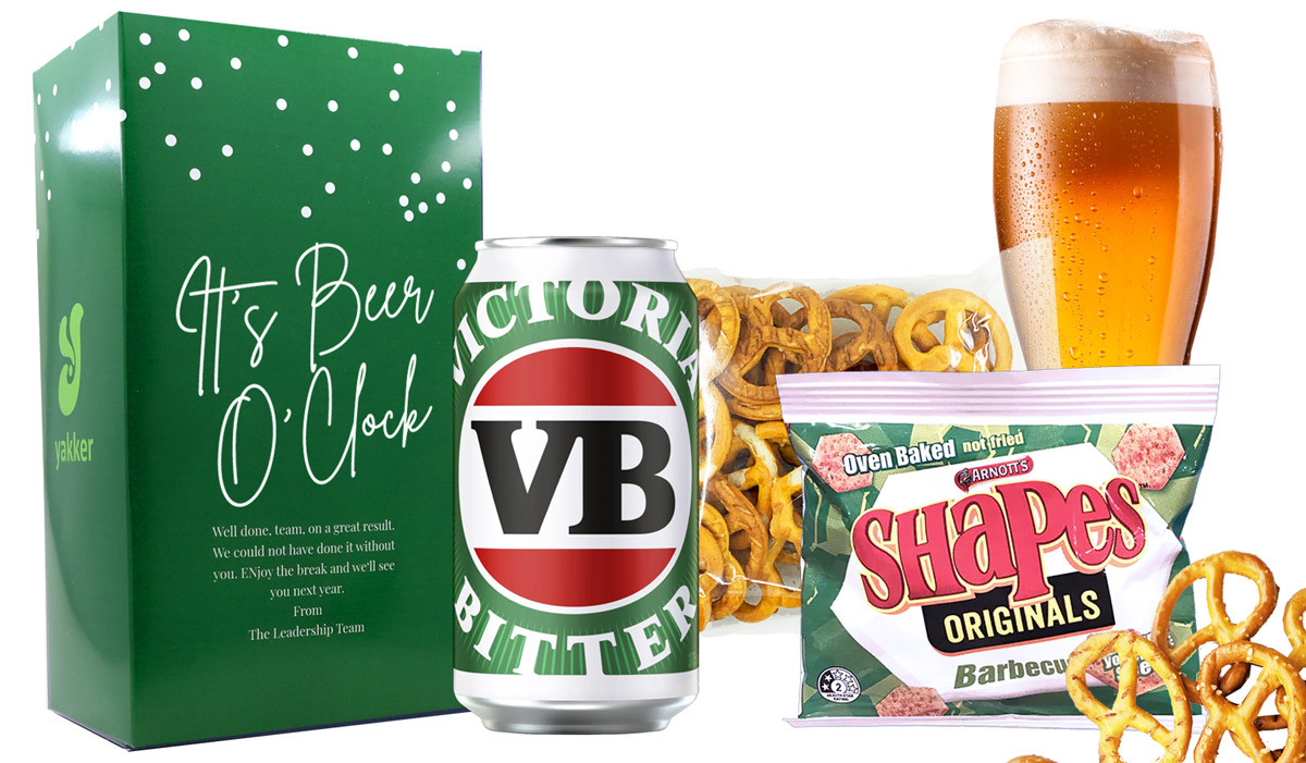 Personalised Drinks & Nibbles Kit - Beer O'Clock with Victoria Bitter