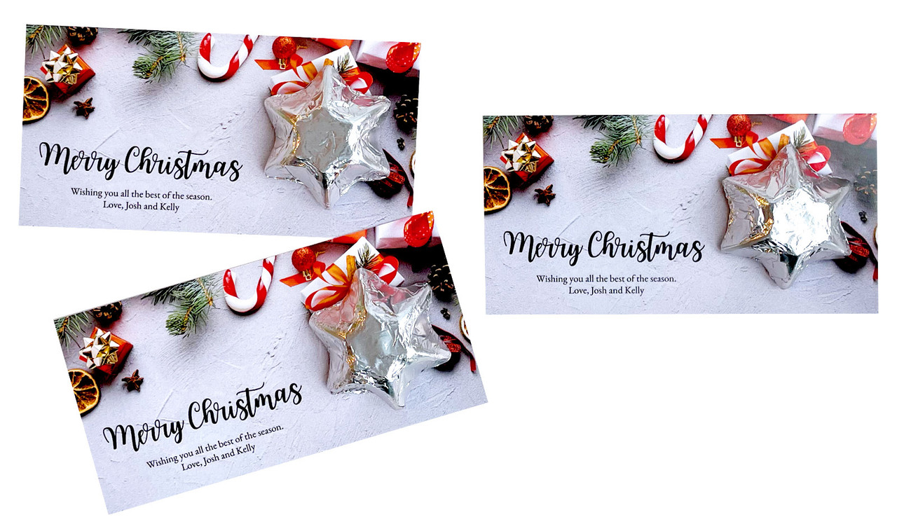 Christmas Background Personalised Star Card