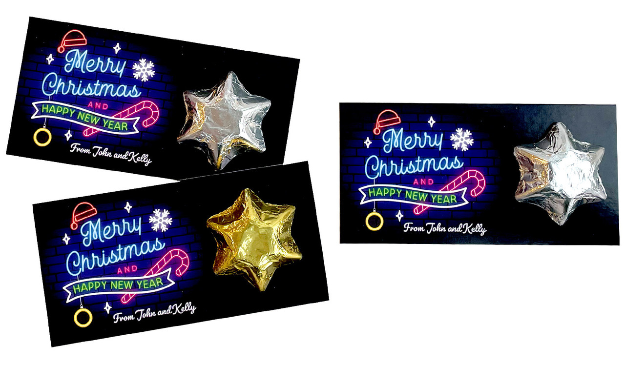 Neon Personalised Star Card