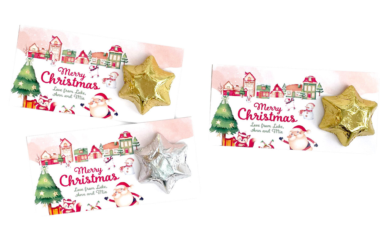 Christmas Village Personalised Star Card