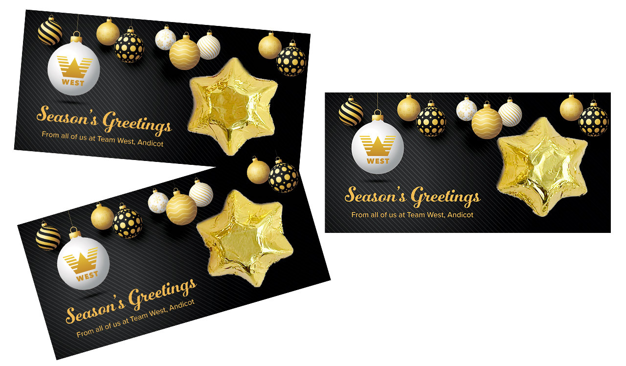 Luxury Black Personalised Star Card
