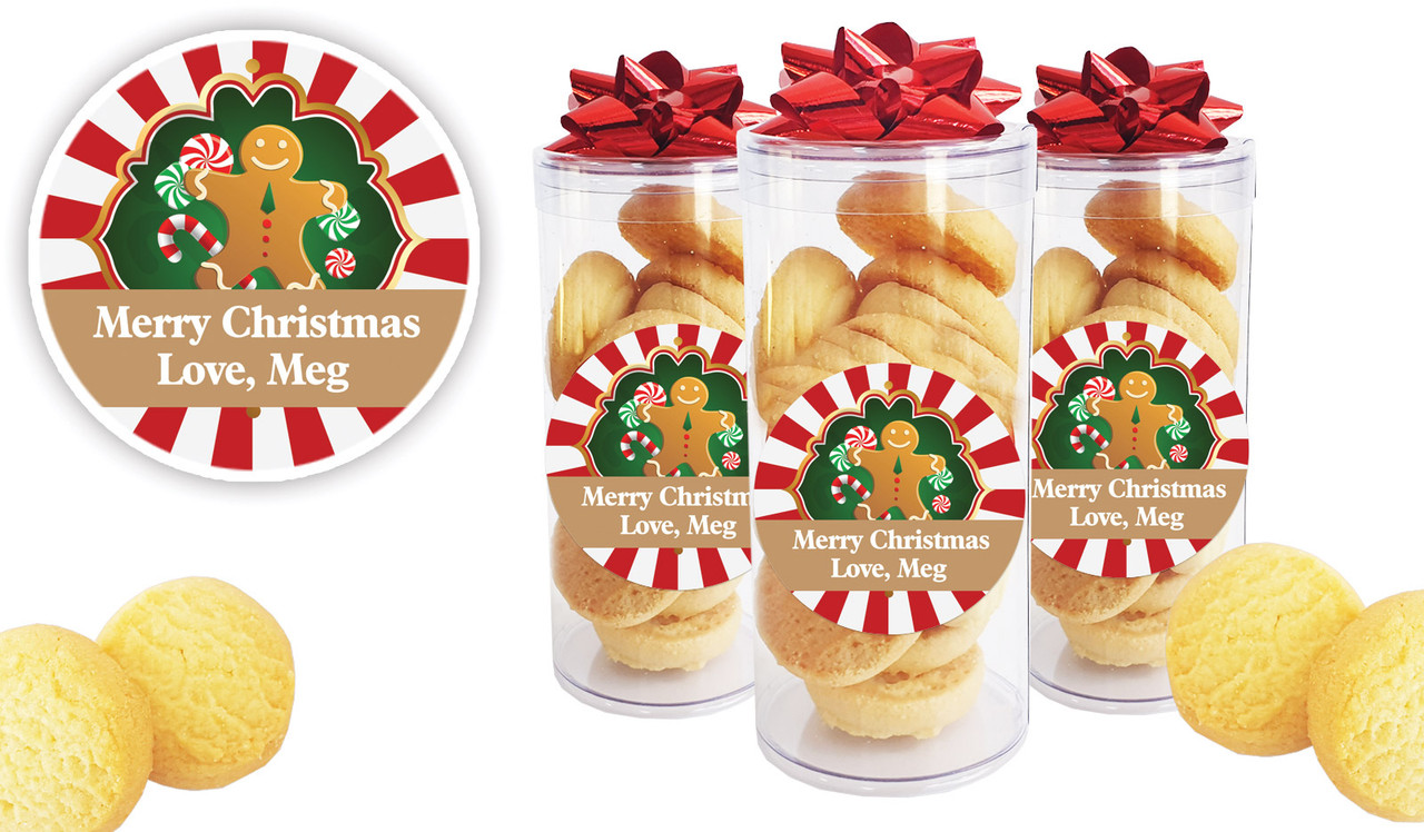 Gingerbread Man Personalised Shortbread Cookie Jar
