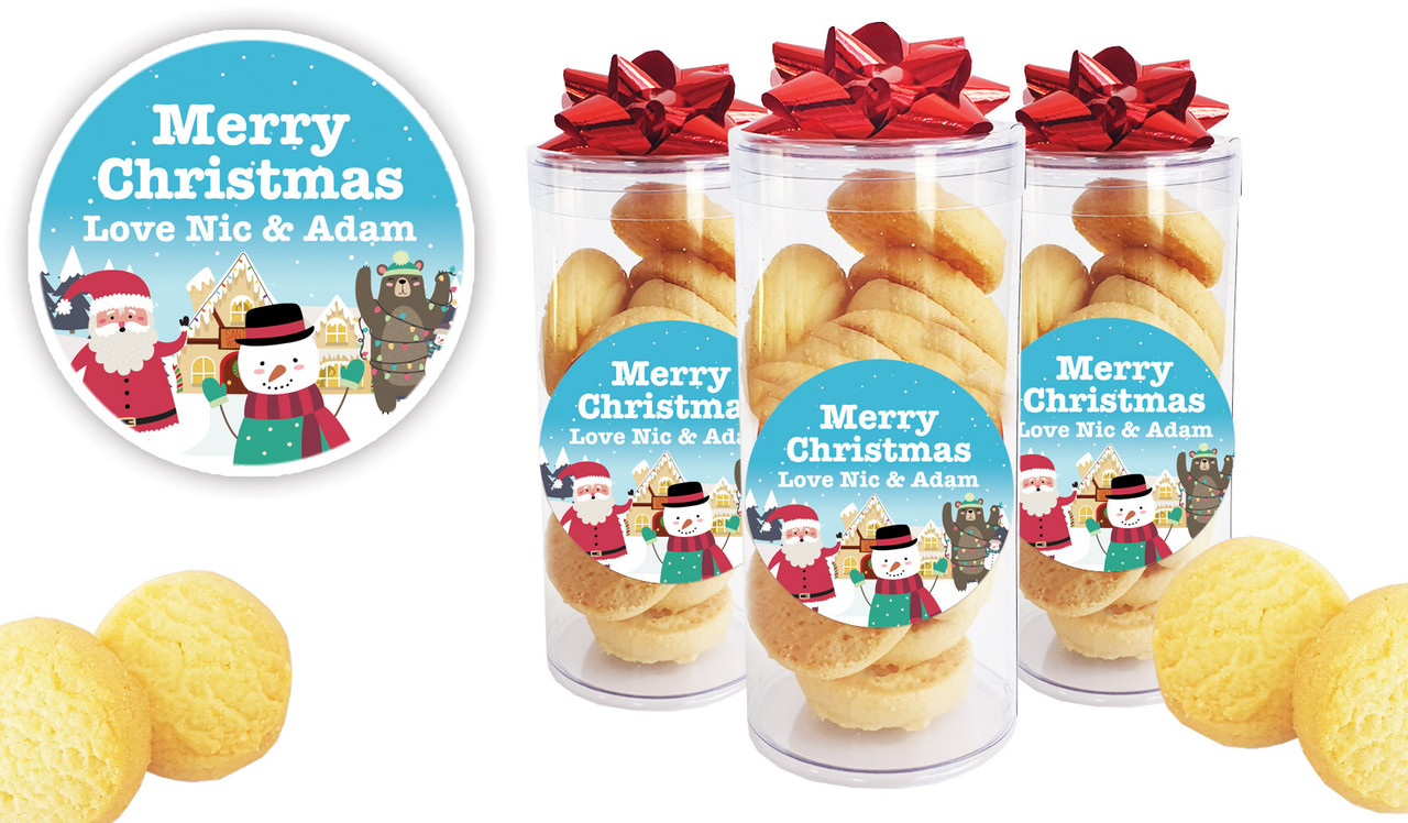 At The North Pole Personalised Shortbread Cookie Jar