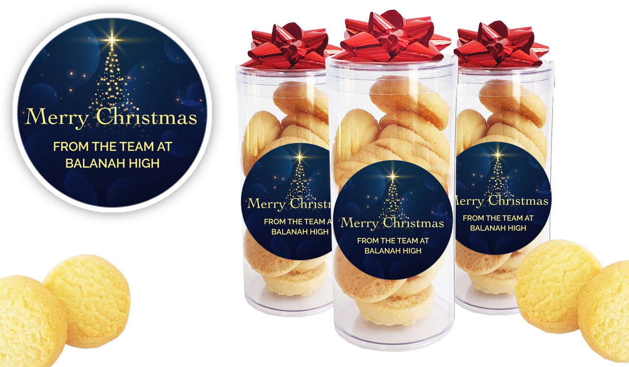 Blue Night Personalised Shortbread Cookie Jar