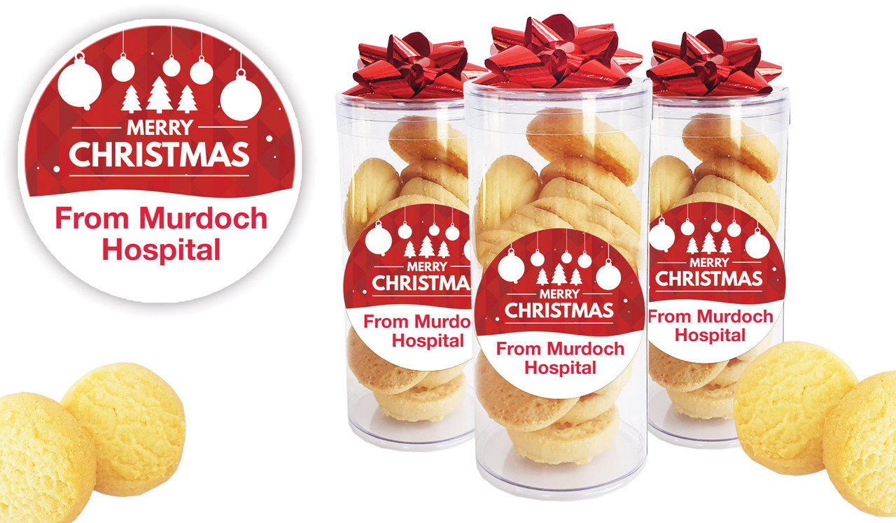 Corporate Christmas Personalised Shortbread Cookie Jar