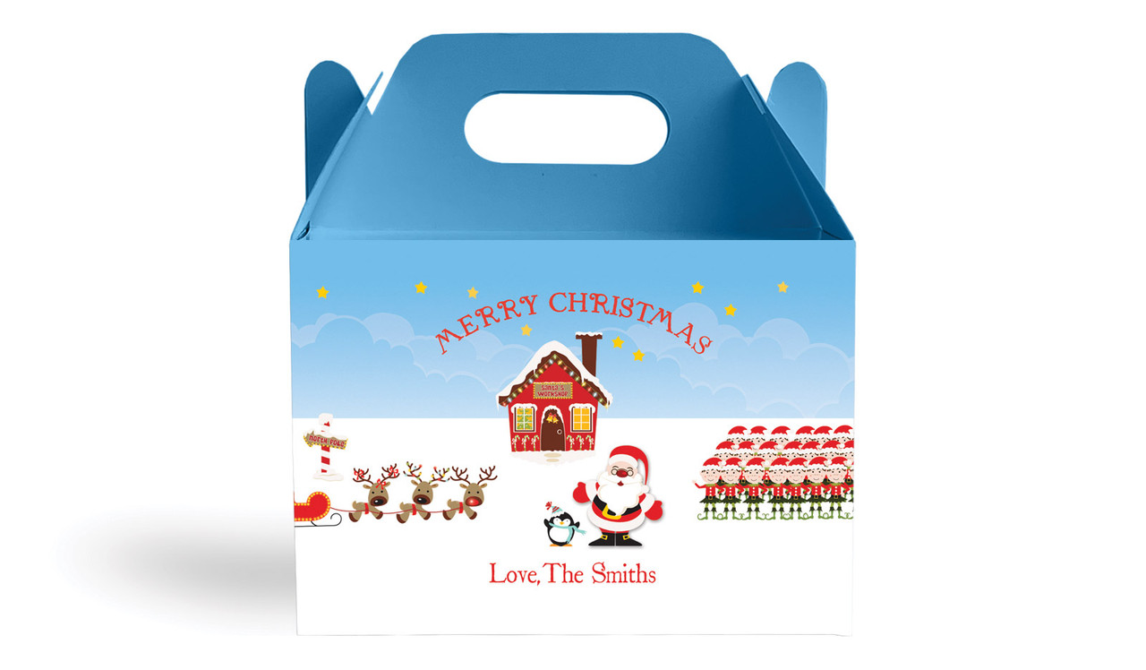 Santa's Workshop Christmas Gable Favour Box