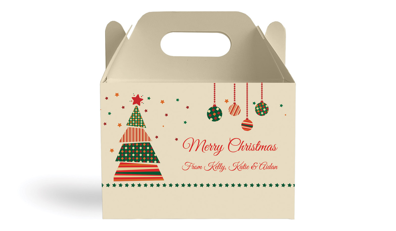 Abstract Tree Personalised Gable Favour Box