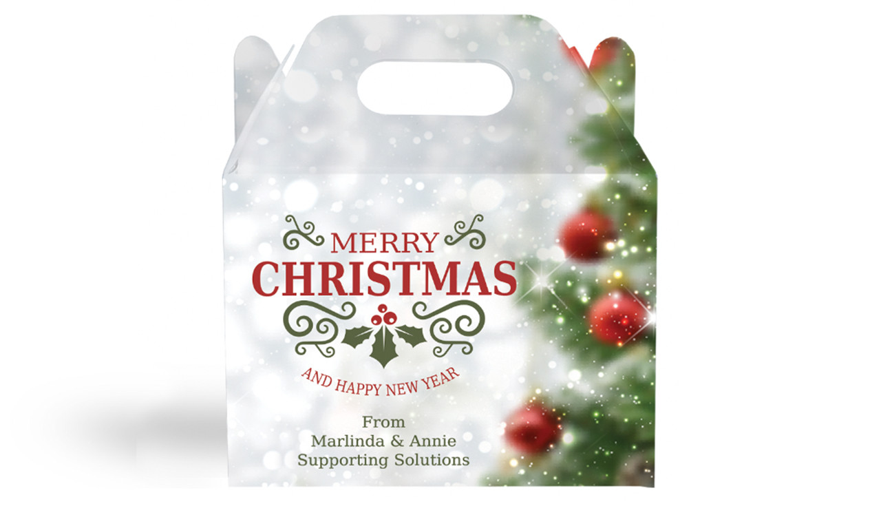 Bokeh Tree Personalised Gable Favour Box