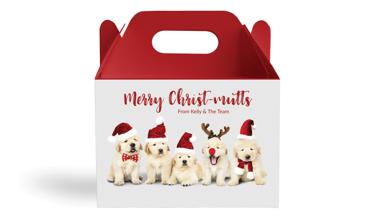 Gorgeous Puppies Personalised Gable Favour Box