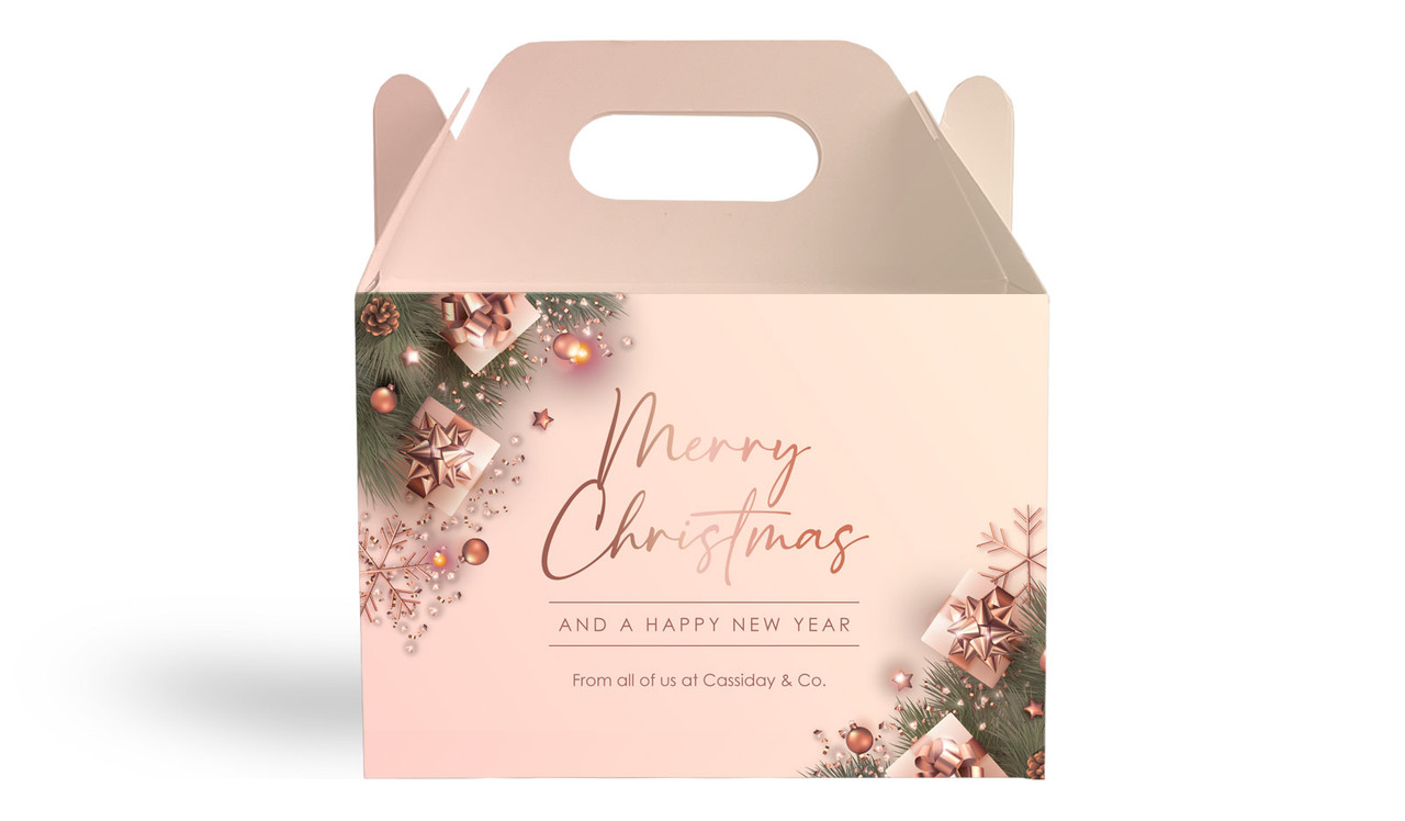 Rose Gold Gifts Personalised Gable Favour Box