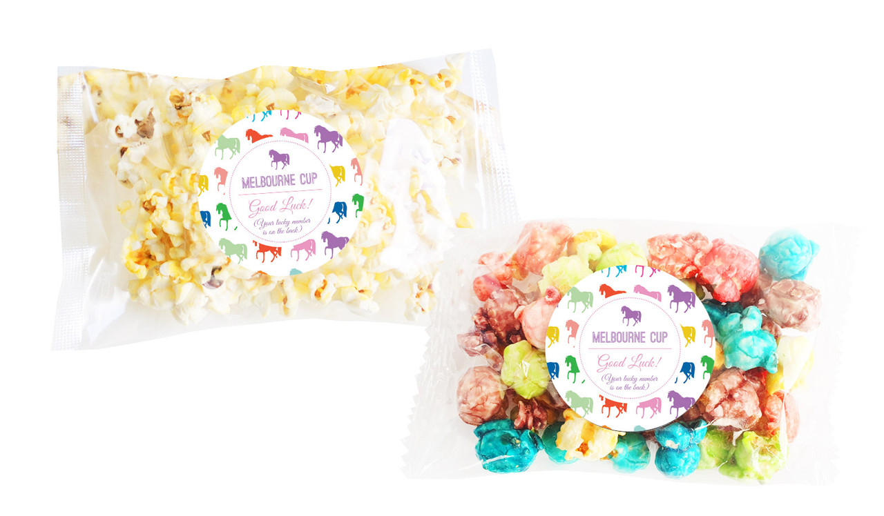 Rainbow Melbourne Cup Horse Racing Popcorn Bags